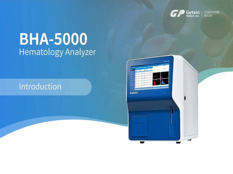 Getein BHA-5000 Automatic Hematology Analyzer Introduction & Operation Guide