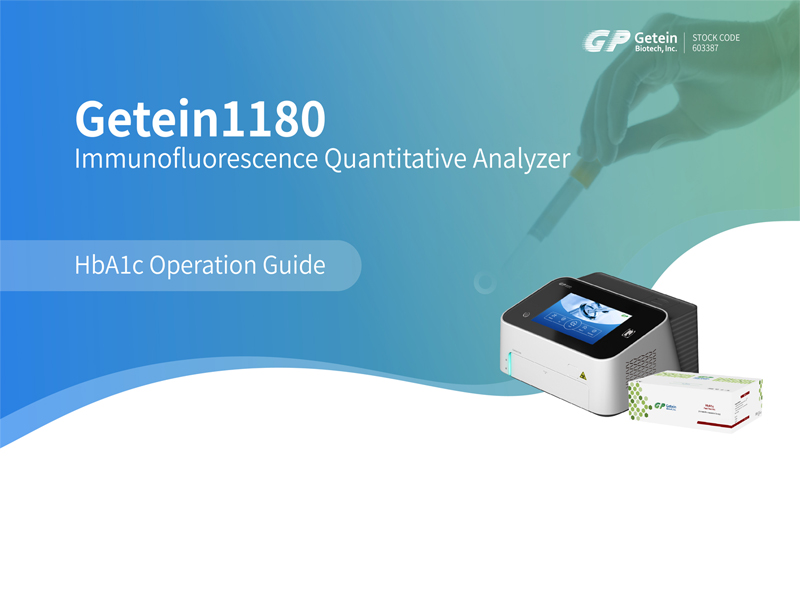 getein1180 POCT analizador hba1c diabetes guía de operación
